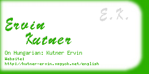 ervin kutner business card